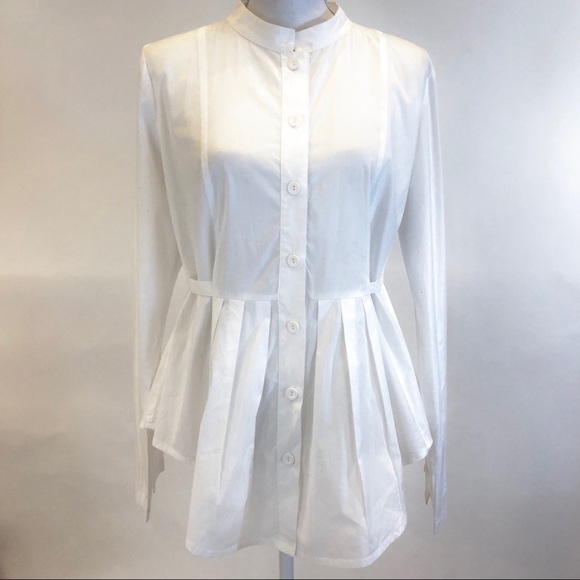 Lilith Tops - LILITH Button Down Top with Tie